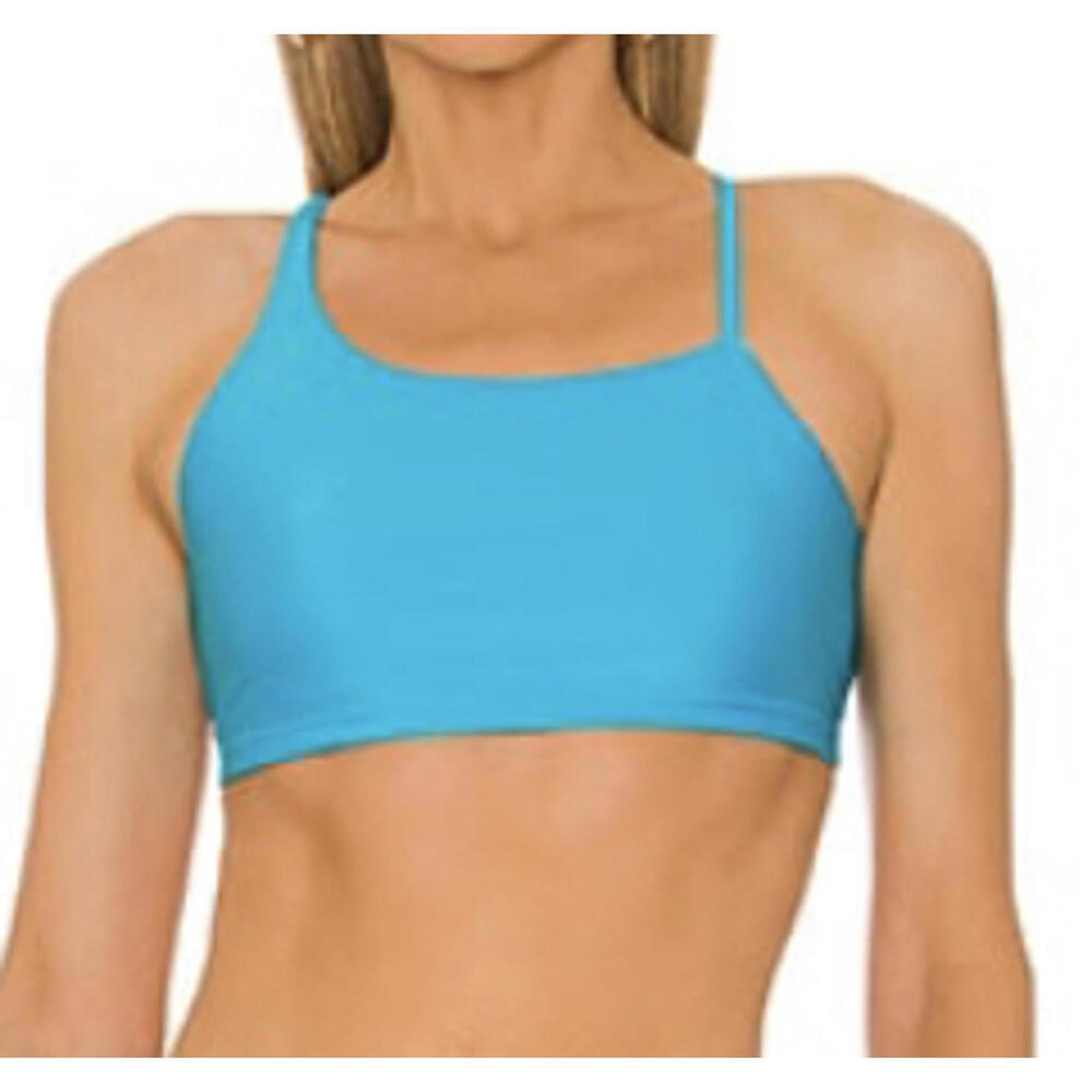 SUPERDOWN bright blue asymmetric crop top sz M